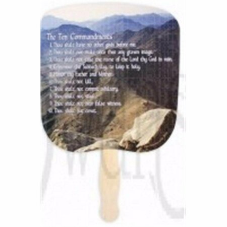 GLORIOUSGIFTS Ten Commandments Hand Fan, 50PK GL3318230